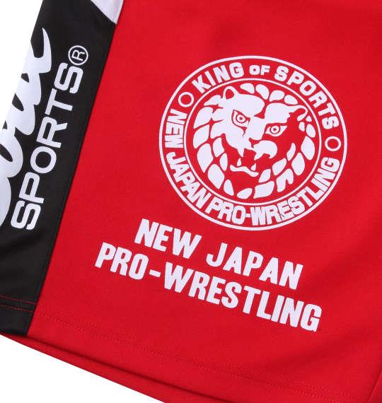 大きいサイズ メンズ SOUL SPORTS × 新日本プロレス ジャージ ハーフパンツ レッド 1274-3278-1 3L 4L 5L 6L 8L