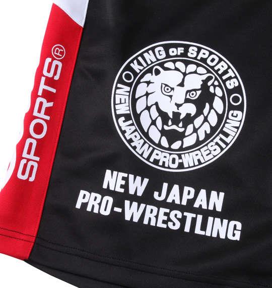 大きいサイズ メンズ SOUL SPORTS × 新日本プロレス ジャージ ハーフパンツ ブラック 1274-3278-2 3L 4L 5L 6L 8L