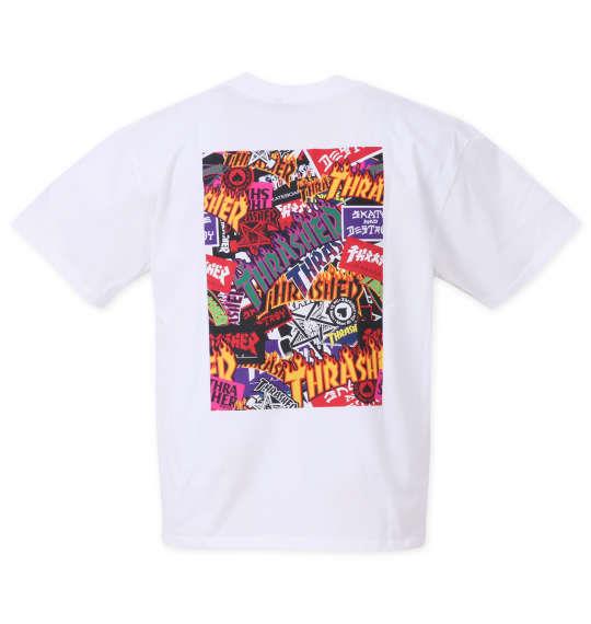 大きいサイズ メンズ THRASHER 半袖 Tシャツ ホワイト 1278-3533-1 3L 4L 5L 6L 8L