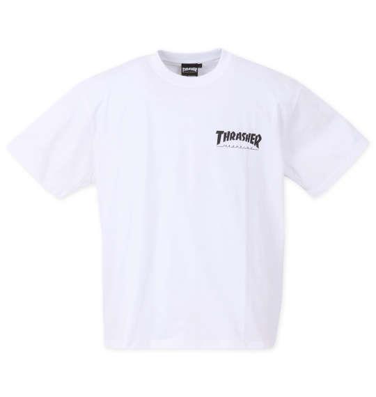 大きいサイズ メンズ THRASHER 半袖 Tシャツ ホワイト 1278-3533-1 3L 4L 5L 6L 8L
