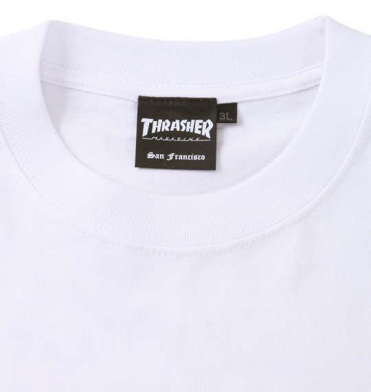 大きいサイズ メンズ THRASHER 半袖 Tシャツ ホワイト 1278-3533-1 3L 4L 5L 6L 8L