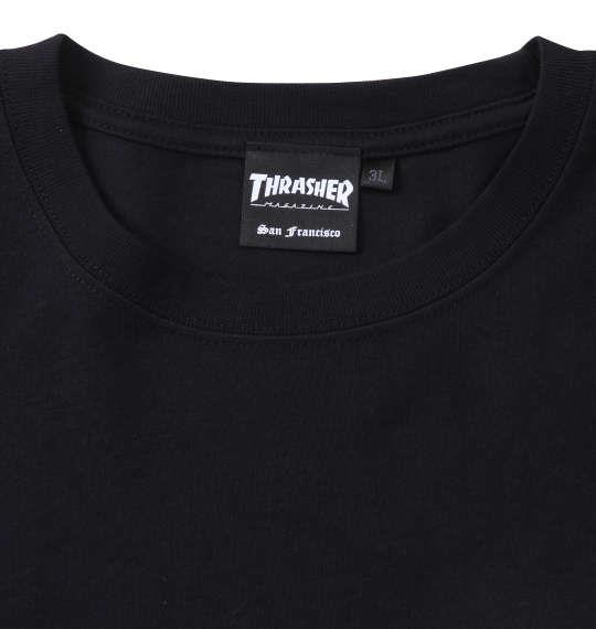 大きいサイズ メンズ THRASHER 半袖 Tシャツ ブラック 1278-3533-2 3L 4L 5L 6L 8L