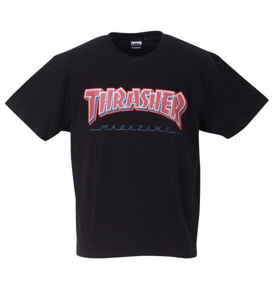 大きいサイズ メンズ THRASHER 半袖 Tシャツ ブラック 1278-3534-2 3L 4L 5L 6L 8L