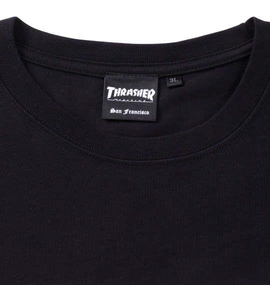 大きいサイズ メンズ THRASHER 半袖 Tシャツ ブラック 1278-3534-2 3L 4L 5L 6L 8L
