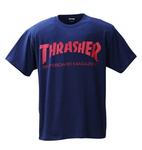 大きいサイズ メンズ THRASHER 半袖 Tシャツ ネイビー 1278-3585-3 3L 4L 5L 6L 8L