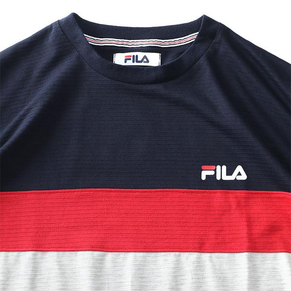 大きいサイズ メンズ FILA フィラ タック天竺 半袖 Tシャツ + ハーフパンツ 上下セット 213316h