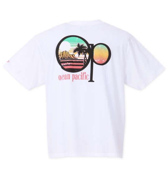 大きいサイズ メンズ OCEAN PACIFIC 天竺 半袖 Tシャツ ホワイト 1278-3296-1 3L 4L 5L 6L 8L