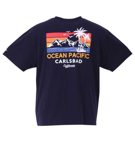 大きいサイズ メンズ OCEAN PACIFIC 天竺ポケット付 半袖 Tシャツ ネイビー 1278-3297-2 3L 4L 5L 6L 8L