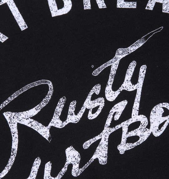 大きいサイズ メンズ RUSTY 天竺 半袖 Tシャツ ブラック 1278-3513-2 3L 4L 5L 6L 8L