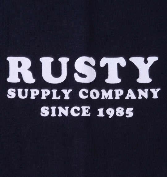 大きいサイズ メンズ RUSTY 天竺 半袖 Tシャツ ネイビー 1278-3514-1 3L 4L 5L 6L 8L