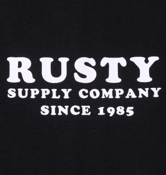 大きいサイズ メンズ RUSTY 天竺 半袖 Tシャツ ブラック 1278-3514-2 3L 4L 5L 6L 8L