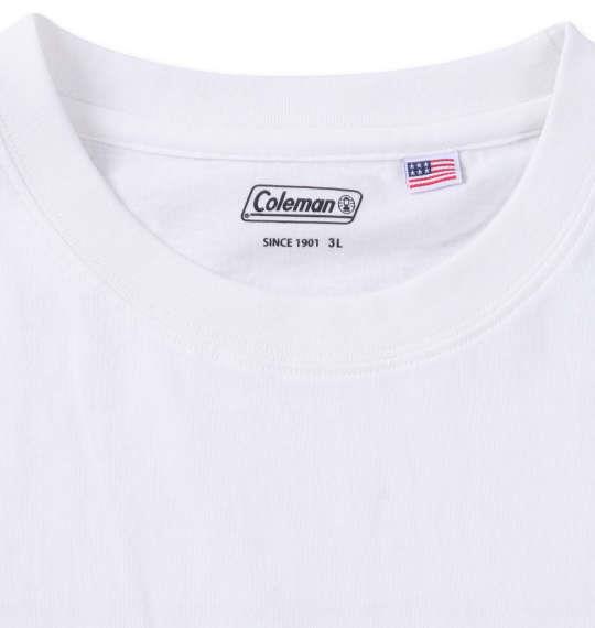 大きいサイズ メンズ Coleman USAコットンポケット付 半袖 Tシャツ ホワイト 1278-3525-1 3L 4L 5L 6L 7L 8L