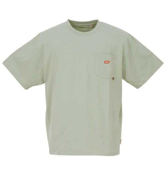 大きいサイズ メンズ Coleman USAコットンポケット付 半袖 Tシャツ グリーン 1278-3526-2 3L 4L 5L 6L 7L 8L