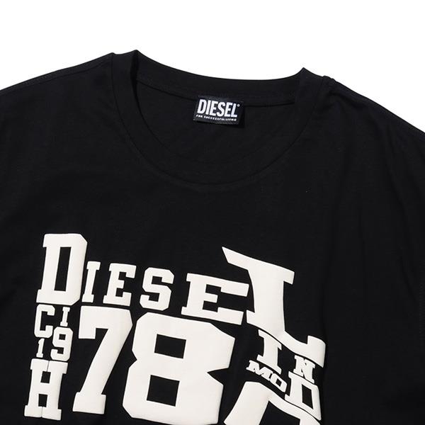 大きいサイズ メンズ DIESEL ディーゼル プリント 半袖 Tシャツ 直輸入品 a08665-0aaxj