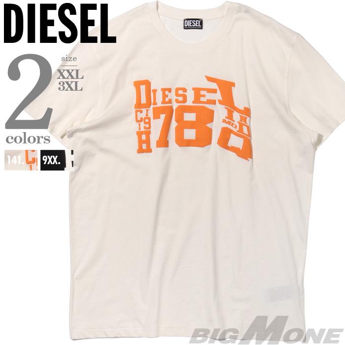 大きいサイズ メンズ DIESEL ディーゼル プリント 半袖 Tシャツ 直輸入品 a08665-0aaxj