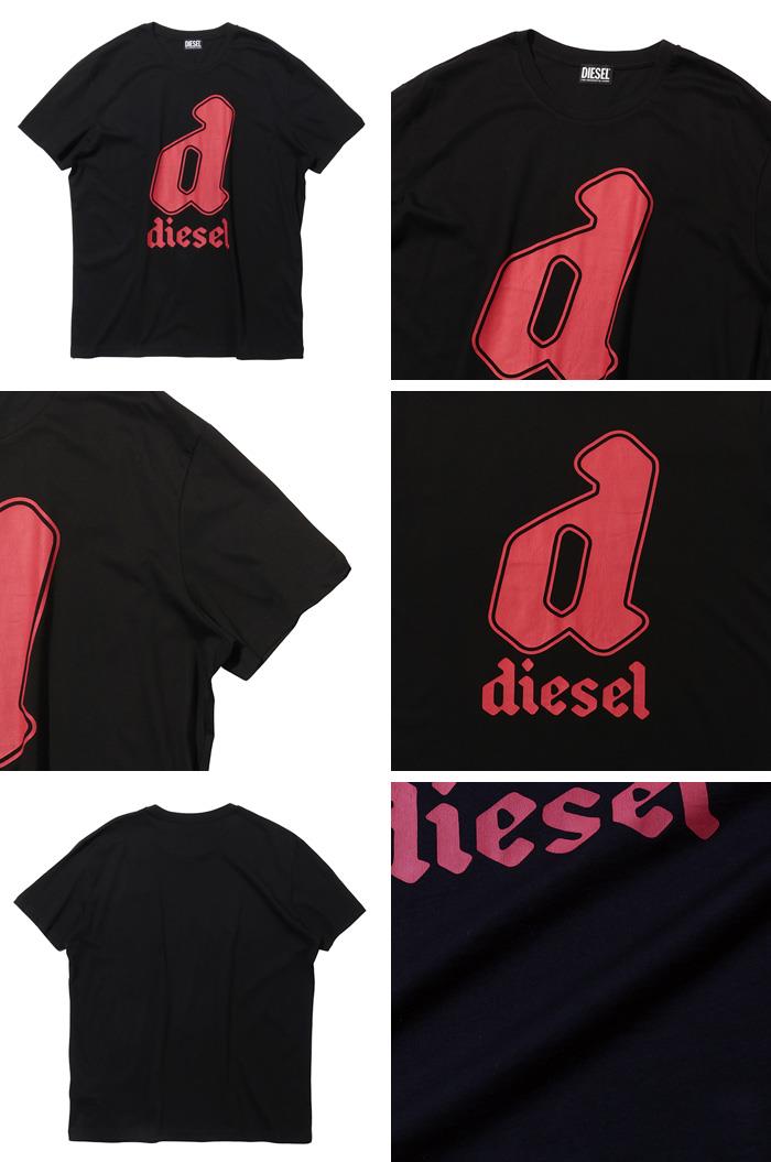 大きいサイズ メンズ DIESEL ディーゼル プリント 半袖 Tシャツ 直輸入品 a08681-0grai