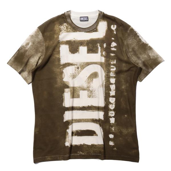 大きいサイズ メンズ DIESEL ディーゼル ウォータープリント 半袖 Tシャツ 直輸入品 a09271-0aijv