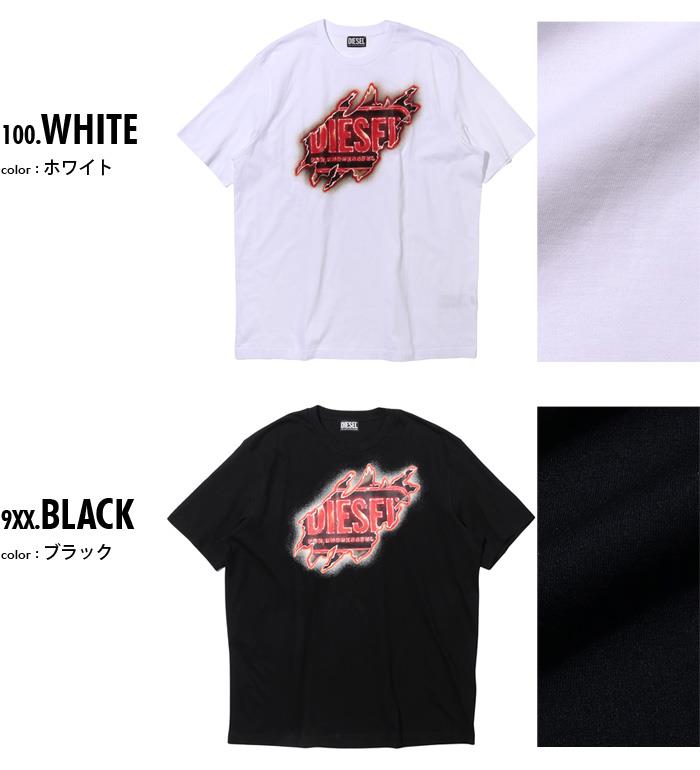 大きいサイズ メンズ DIESEL ディーゼル プリント 半袖 Tシャツ 直輸入品 a09754-0aaxj