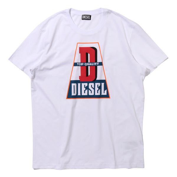 大きいサイズ メンズ DIESEL ディーゼル プリント 半袖 Tシャツ 直輸入品 a10376-0grai