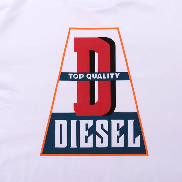 大きいサイズ メンズ DIESEL ディーゼル プリント 半袖 Tシャツ 直輸入品 a10376-0grai