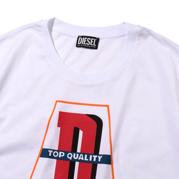 大きいサイズ メンズ DIESEL ディーゼル プリント 半袖 Tシャツ 直輸入品 a10376-0grai