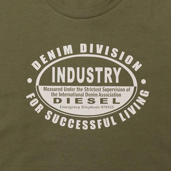 大きいサイズ メンズ DIESEL ディーゼル プリント 半袖 Tシャツ 直輸入品 a10377-0grai