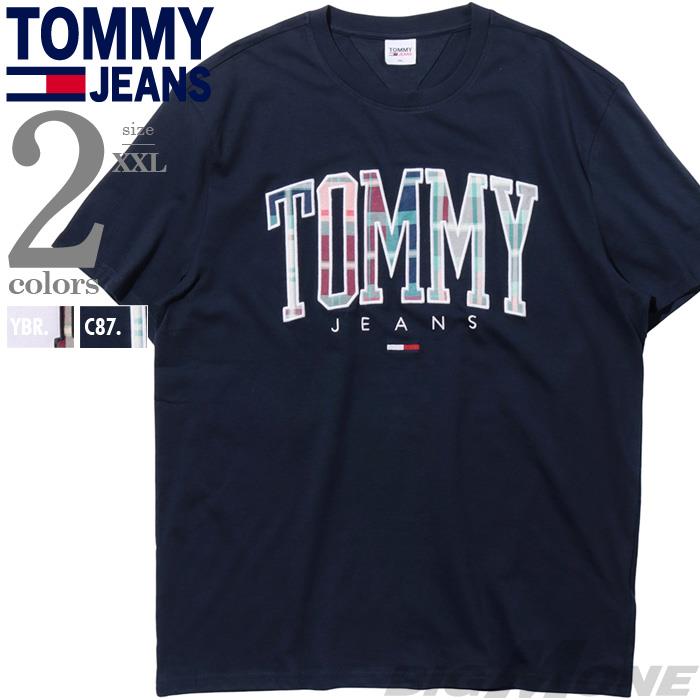 大きいサイズ メンズ TOMMY JEANS トミージーンズ ロゴ刺繍 半袖 Tシャツ USA直輸入 dm0dm15666