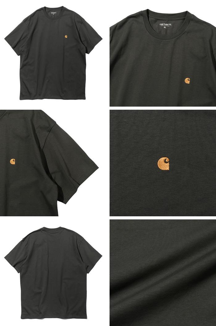 大きいサイズ メンズ CARHARTT カーハート ロゴ刺繍 半袖 Tシャツ USA直輸入 i026391