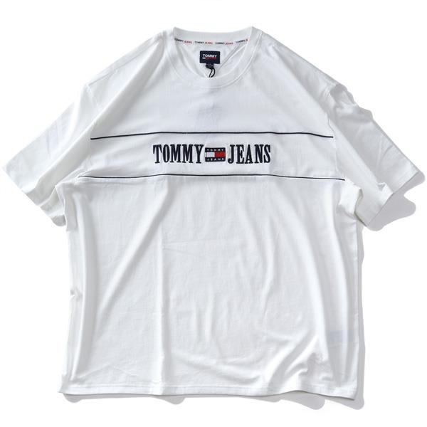 大きいサイズ メンズ TOMMY JEANS トミージーンズ ロゴ刺繍 半袖 Tシャツ USA直輸入 dm0dm16309