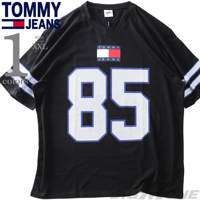 大きいサイズ メンズ TOMMY JEANS トミージーンズ プリント 半袖 Tシャツ USA直輸入 dm0dm16399