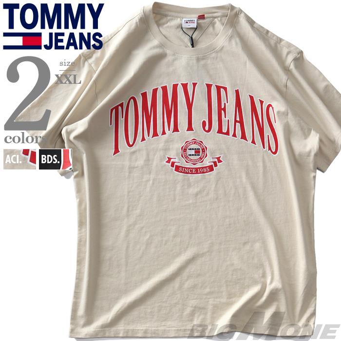 大きいサイズ メンズ TOMMY JEANS トミージーンズ プリント 半袖 Tシャツ USA直輸入 dm0dm16400