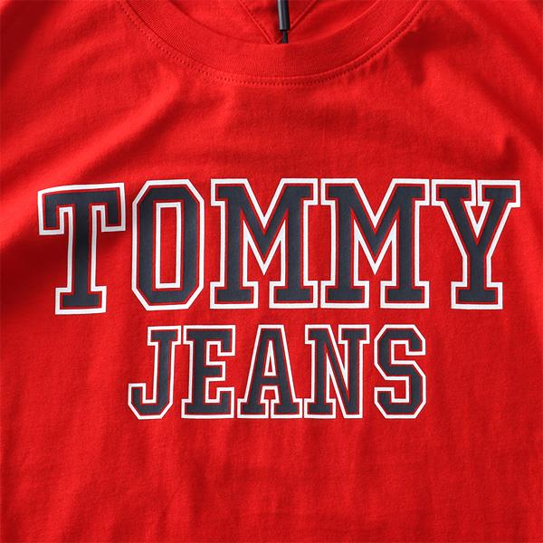 大きいサイズ メンズ TOMMY JEANS トミージーンズ プリント 半袖 Tシャツ USA直輸入 dm0dm16405