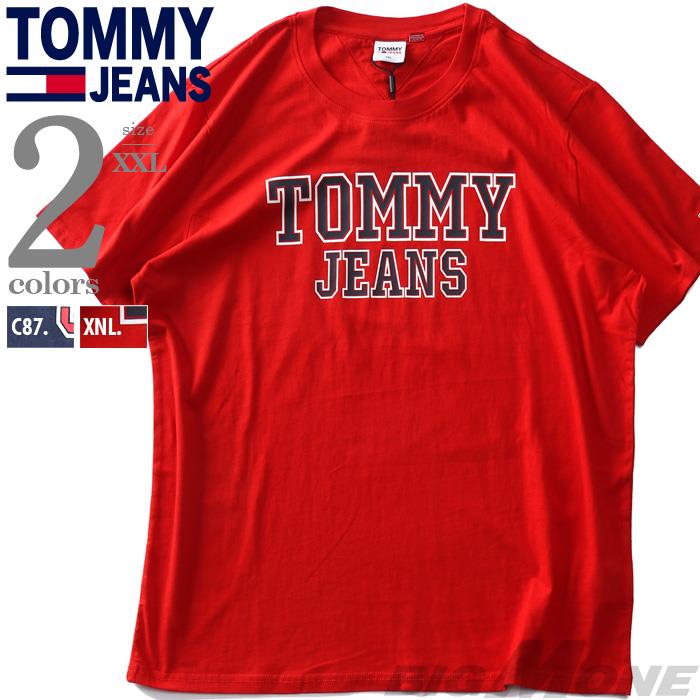 大きいサイズ メンズ TOMMY JEANS トミージーンズ プリント 半袖 Tシャツ USA直輸入 dm0dm16405