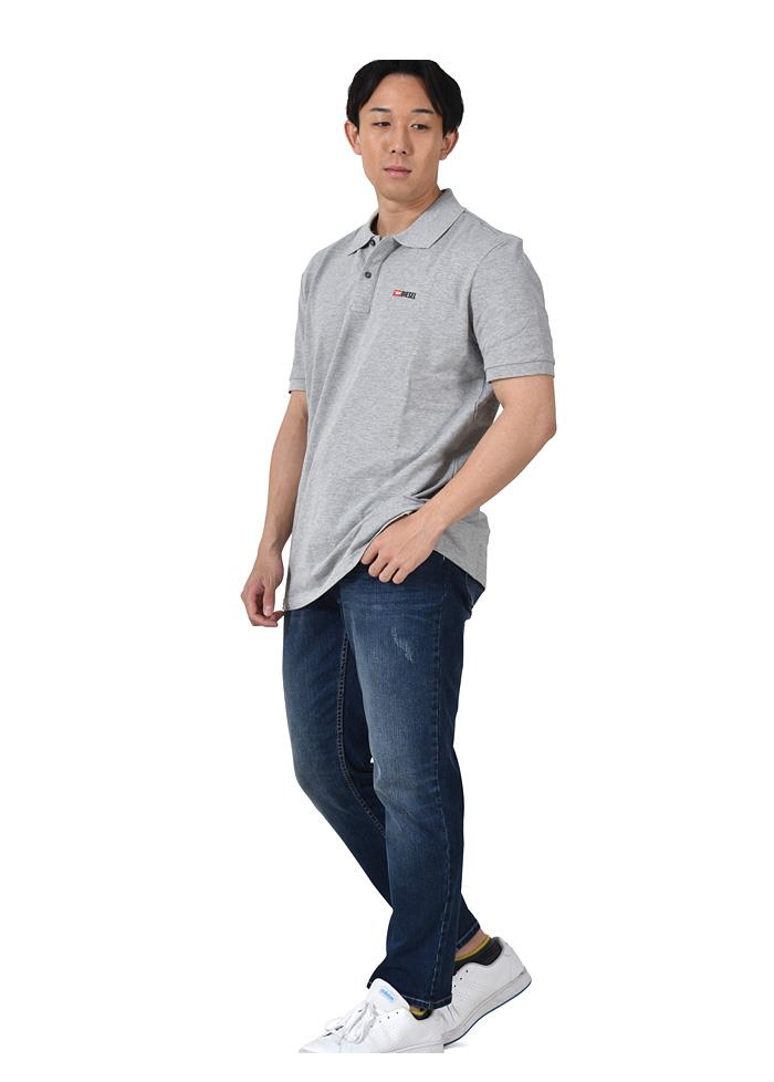 大きいサイズ メンズ DIESEL ディーゼル プリント 半袖 ポロシャツ T-SMITH-DIV POLO 直輸入品 a04087-0jmad