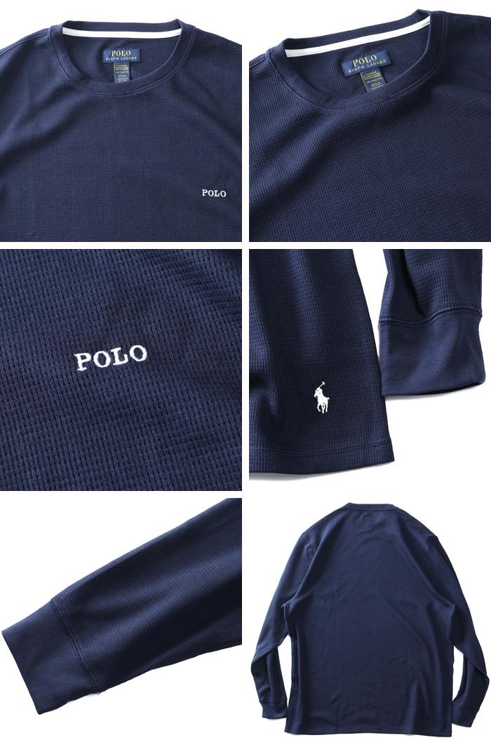 【bb1020】大きいサイズ メンズ POLO RALPH LAUREN ポロ ラルフローレン クルーネック サーマル 長袖 Tシャツ USA直輸入 pwlc2f