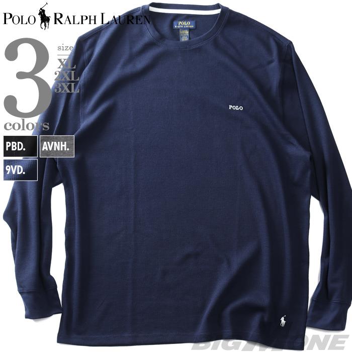 【bb1020】大きいサイズ メンズ POLO RALPH LAUREN ポロ ラルフローレン クルーネック サーマル 長袖 Tシャツ USA直輸入 pwlc2f