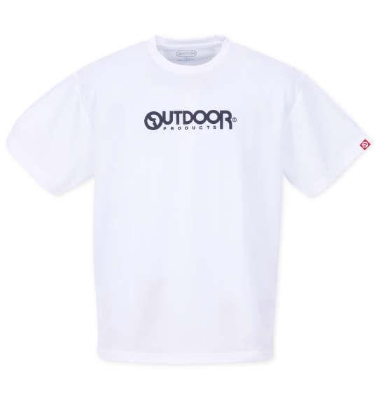 大きいサイズ メンズ OUTDOOR PRODUCTS DRYメッシュ 半袖 Tシャツ ホワイト 1258-3200-1 3L 4L 5L 6L 7L 8L