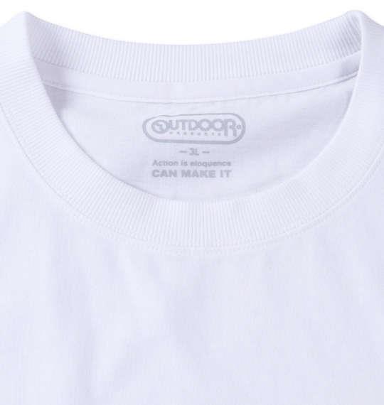 大きいサイズ メンズ OUTDOOR PRODUCTS 天竺 半袖 Tシャツ ホワイト 1258-3203-1 3L 4L 5L 6L 7L 8L