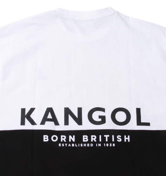 大きいサイズ メンズ KANGOL バイカラー 半袖 Tシャツ ホワイト 1278-3215-1 3L 4L 5L 6L 7L 8L