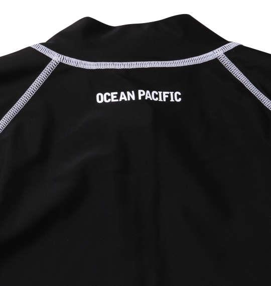 大きいサイズ メンズ OCEAN PACIFIC 長袖 フルジップ ラッシュガード ブラック 1278-3298-1 3L 4L 5L 6L 8L