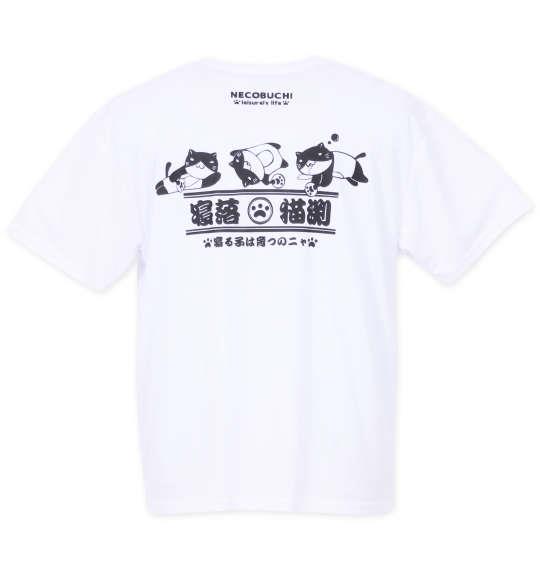 大きいサイズ メンズ NECOBUCHI-SAN DRY ハニカムメッシュ 半袖 Tシャツ ホワイト 1258-3215-1 3L 4L 5L 6L