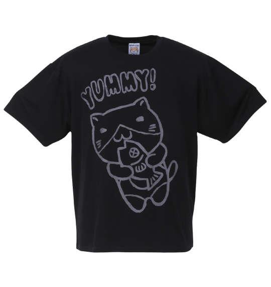 大きいサイズ メンズ NECOBUCHI-SAN DRY ハニカムメッシュ 半袖 Tシャツ ブラック 1258-3216-2 3L 4L 5L 6L