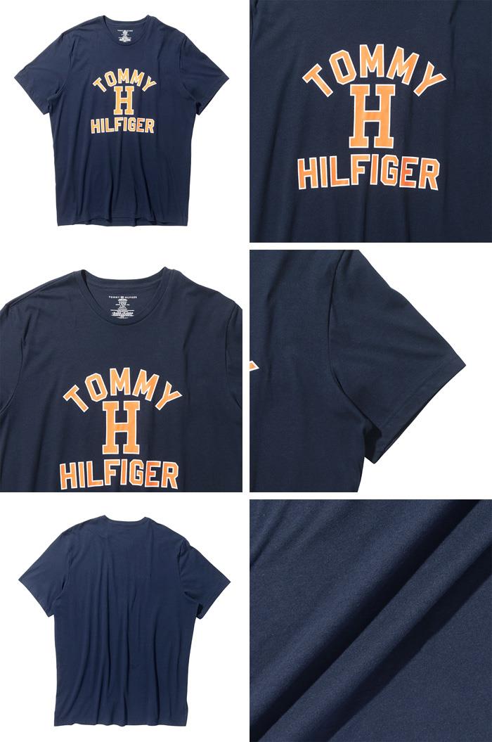 大きいサイズ メンズ TOMMY HILFIGER トミーヒルフィガー ロゴプリント 半袖 Tシャツ USA直輸入 o9t4274