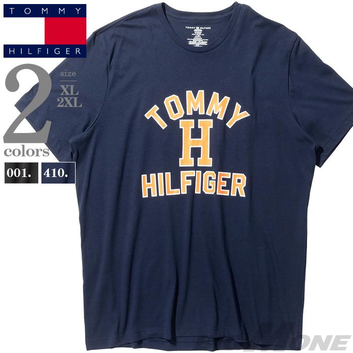 大きいサイズ メンズ TOMMY HILFIGER トミーヒルフィガー ロゴプリント 半袖 Tシャツ USA直輸入 o9t4274