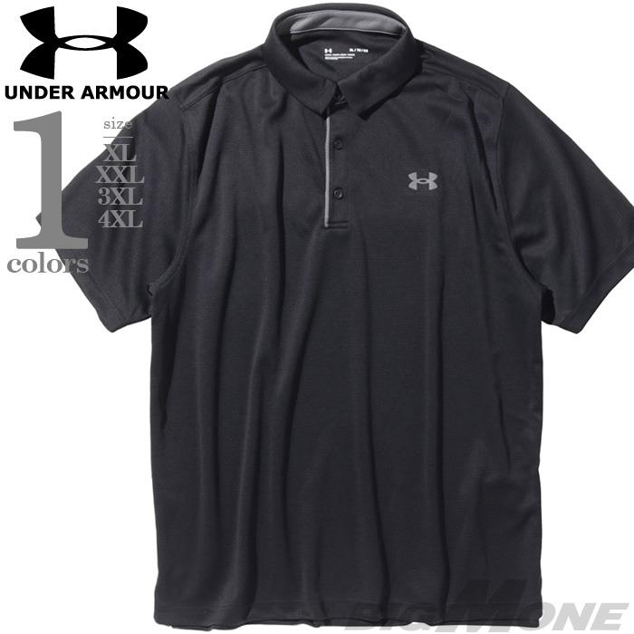 大きいサイズ メンズ UNDER ARMOUR アンダーアーマー 半袖 ゴルフ ポロシャツ TECH POLO USA直輸入 1290140-001