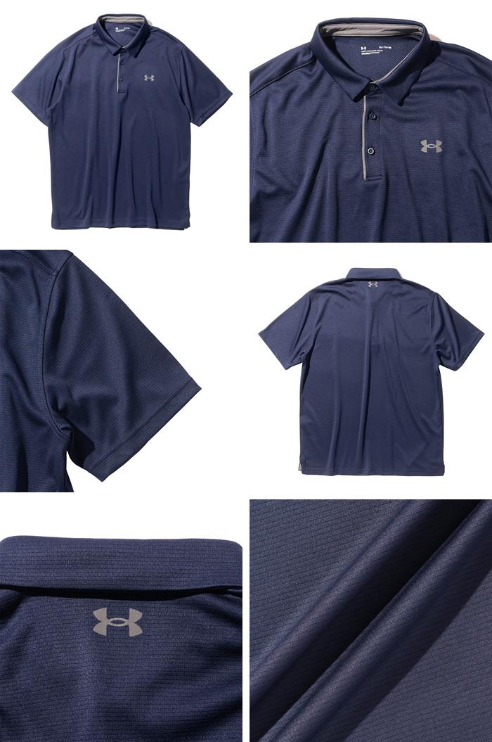 大きいサイズ メンズ UNDER ARMOUR アンダーアーマー 半袖 ゴルフ ポロシャツ TECH POLO USA直輸入 1290140-410