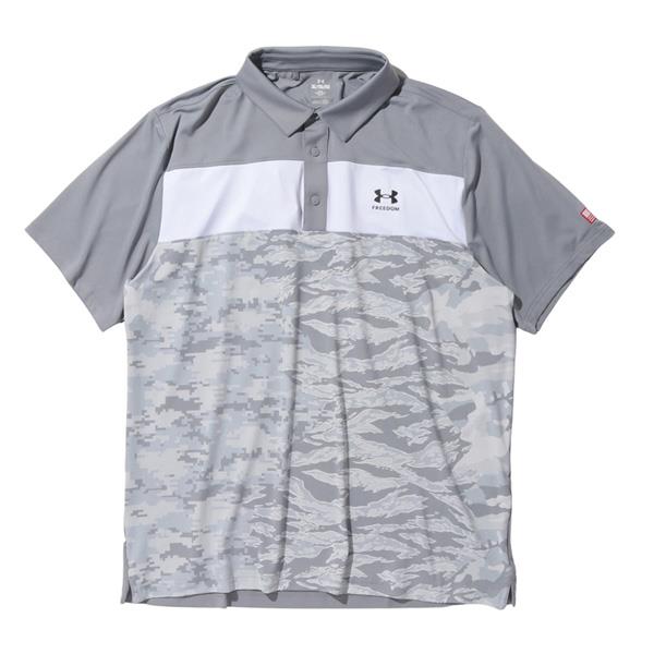 大きいサイズ メンズ UNDER ARMOUR アンダーアーマー 半袖 切替 ゴルフ ポロシャツ Freedom Playoff 3.0 Polo USA直輸入 1377373-035