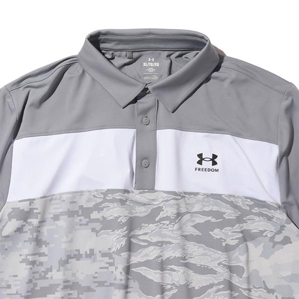 大きいサイズ メンズ UNDER ARMOUR アンダーアーマー 半袖 切替 ゴルフ ポロシャツ Freedom Playoff 3.0 Polo USA直輸入 1377373-035