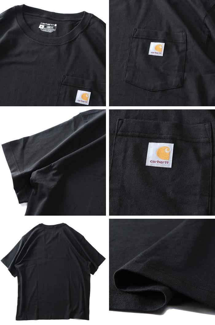 大きいサイズ メンズ CARHARTT カーハート ルーズフィット ヘヴィーウェイト ポケット付き 半袖 Tシャツ USA直輸入 k87