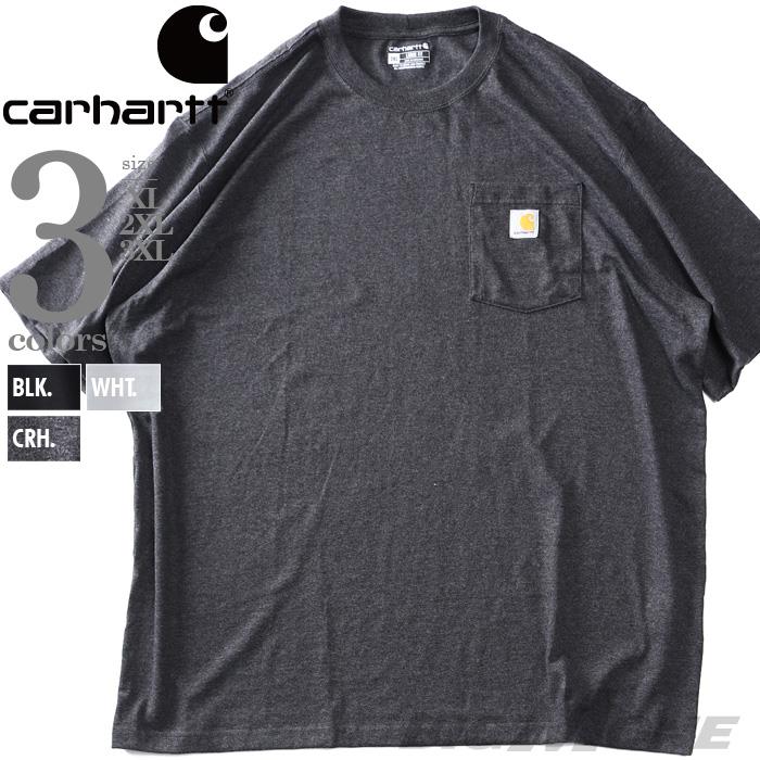 大きいサイズ メンズ CARHARTT カーハート ルーズフィット ヘヴィーウェイト ポケット付き 半袖 Tシャツ USA直輸入 k87